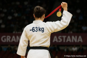 Melkia auchecorne remporte le grand chelem d'astana chez les -63 kg