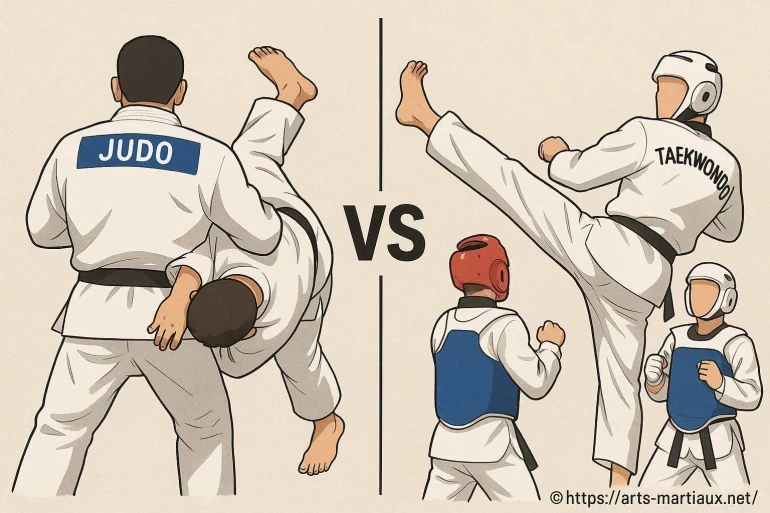 Quelle est la différence entre le judo et le taekwondo ?