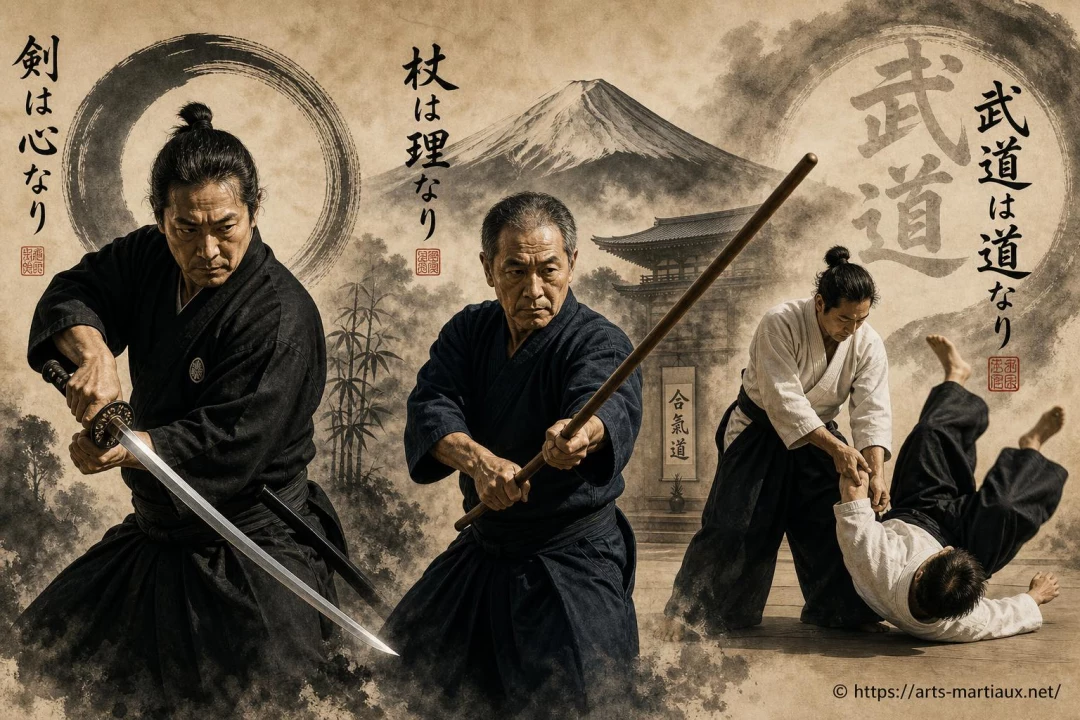Arts martiaux japonais traditionnels : sabre, bâton et budo