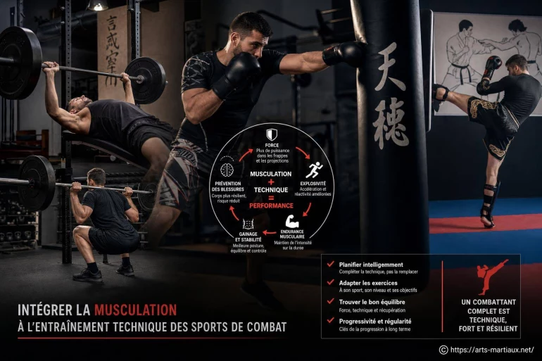 Comment intégrer la musculation à l’entraînement technique des sports de combat ?