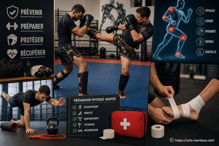 Prévenir et gérer les blessures courantes en sport de combat grâce à une préparation physique adaptée