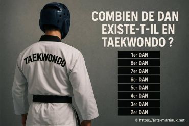 Combien de dan existe-t-il en taekwondo ?