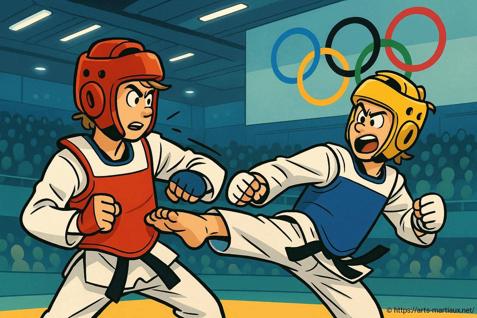 Combat de taekwondo aux Jeux Olympiques
