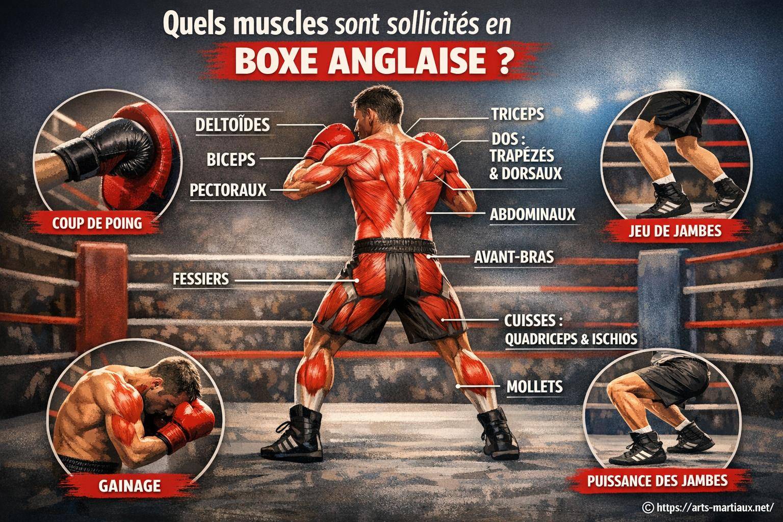 Quels muscles sont sollicités en boxe anglaise ?