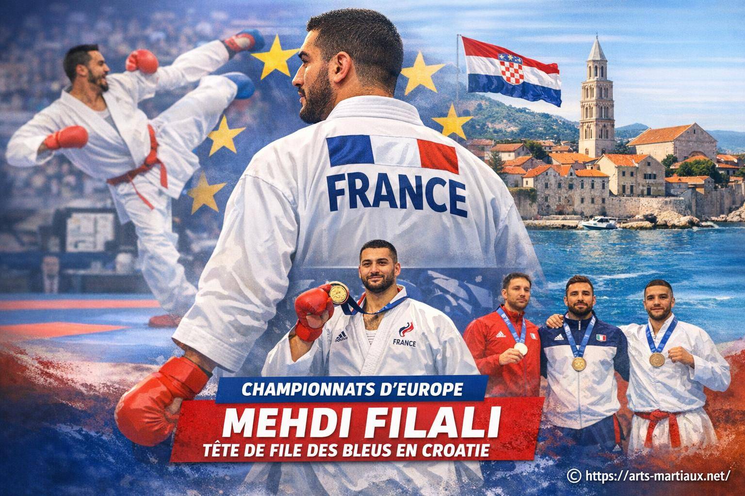 Championnats d’Europe 2026 : mehdi filali tête de file des Bleus à Zadar