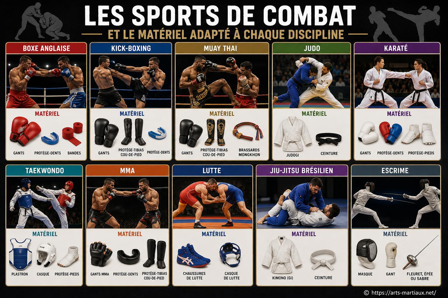 Les sports de combat et le matériel adapté à chaque discipline