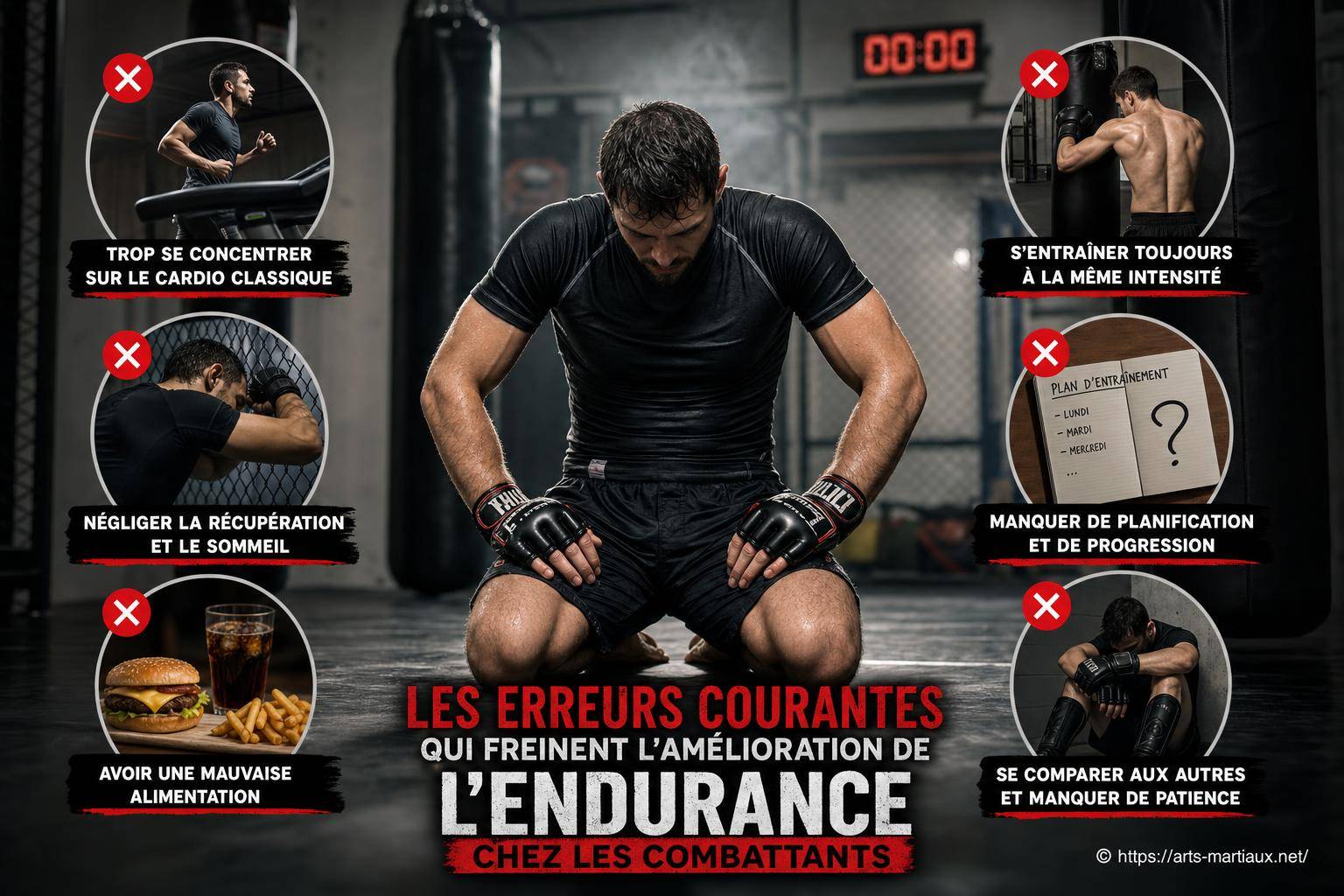 Les erreurs courantes qui freinent l’amélioration de l’endurance chez les combattants