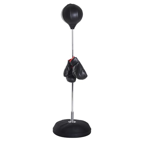 HOMCOM Sac de Frappe sur Pied Punching Ball sur Pied réglabl