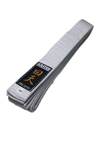 KAITEN Ceinture de karaté blanc (coton) - 4 cm de large, lon