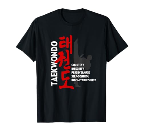 Tee-shirt Taekwondo Tenets - T-shirt graphique arts martiaux