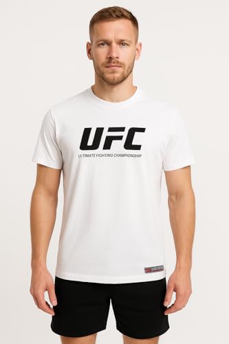 UFC T-shirt Blanc Officiel Homme – 100% Coton – Collection 2