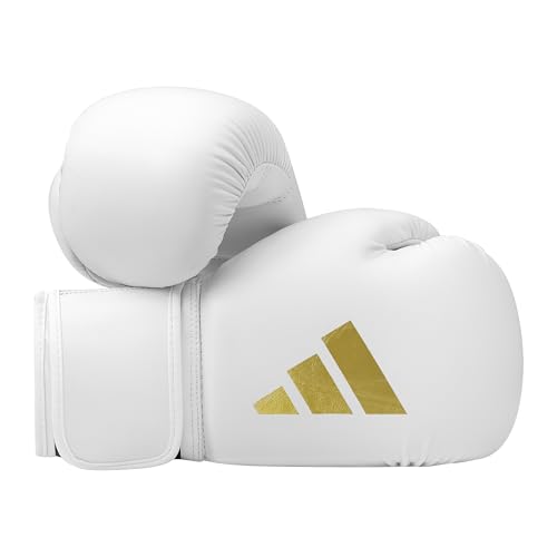 adidas Speed 50 Gants de Boxe Adulte Unisexe, Blanc/doré, 14