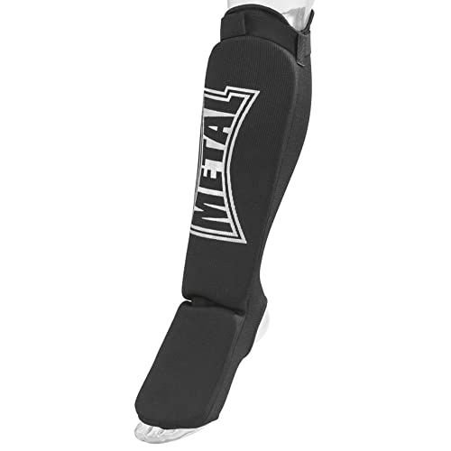 METAL BOXE Protège-Tibias/Pieds Noir M