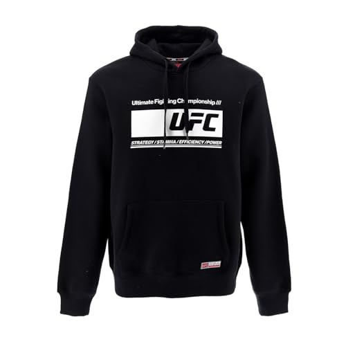 UFC Sweat à Capuche Homme Noir Hoodie Sport & Décontracté -