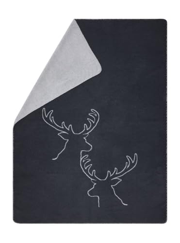 David Fussenegger Plaid motif cerfs - 150 x 200 cm - Couvert