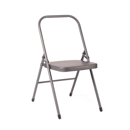 Bodhi Chaise de Yoga Pliante | Auxiliaire pour Étirement et Rotation | Stable et Robuste | Pour Yoga Iyengar à la Maison | En Métal
