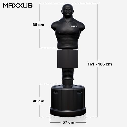 MAXXUS Mannequin de Boxe Pro Fighter - Autoportant, Lourd, H