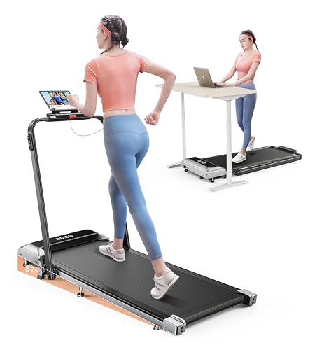 Toputure Tapis de Course 2 en 1,Walking Pad 12 km/h,Pente 7%