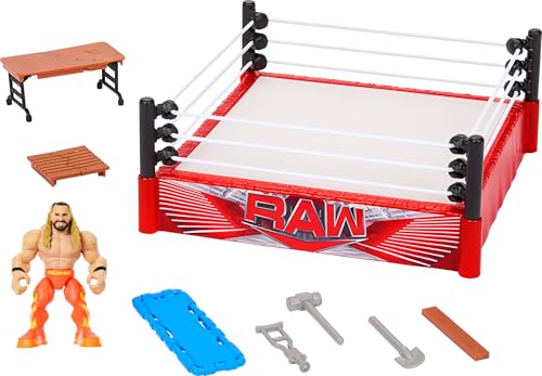 Mattel WWE Knuckle Crunchers Rebound Ring, set avec figurine