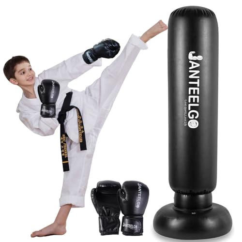 Punching Ball Enfants avec Gants de Boxe: JanTeelGO 150cm Bo