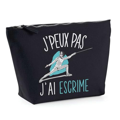 Trousse Noir Escrime Jpeux Pas | Pochette Toilette Maquillag