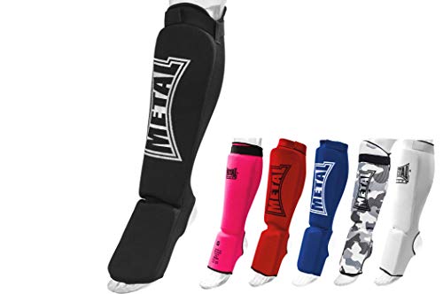 METAL BOXE Protège-Tibias/Pieds Noir XXS