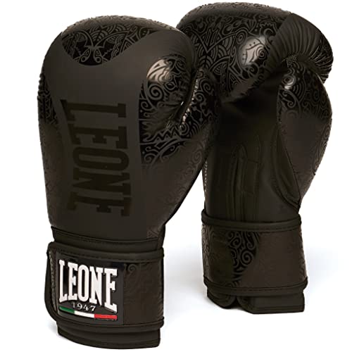 LEONE 1947, Gants de Boxe Maoris, Adulte Unisexe, Noir, 10 O