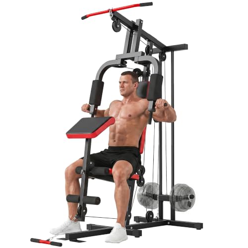 SPORTNOW Station de Musculation Machine à Câble Multifonctio