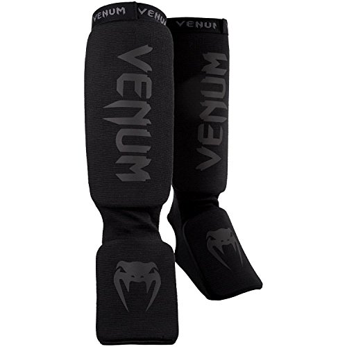 Venum Kontact Shin Guards - Black/Black - L