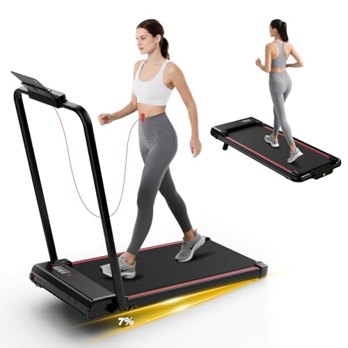Tapis de Course 4 en 1 Pliable avec Pente 7% - Tapis de Marc