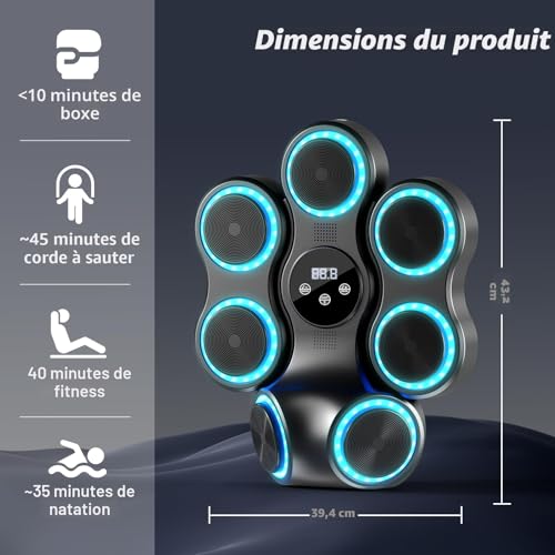Machine de Boxe Musicale pour Adultes et Enfants, entraîneur
