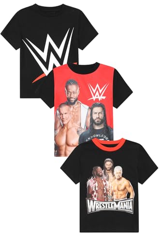 WWE Lot de 3 t-shirts pour enfants World Wrestling Entertain