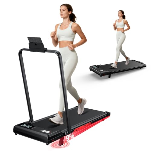 Tapis de Course 4 en 1 Pliable avec Pente 9% - Tapis Roulant