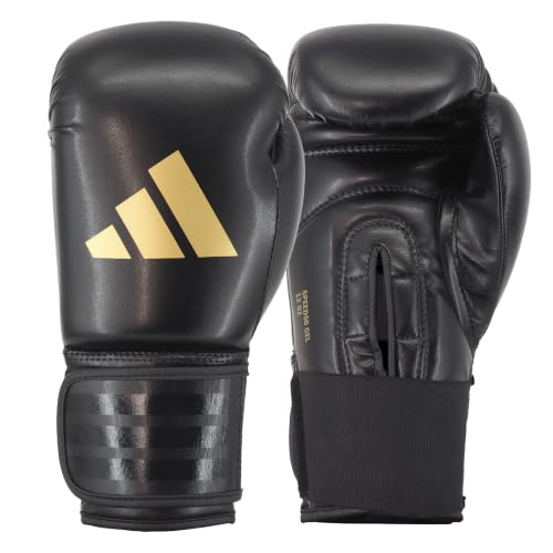 adidas Speed 50 gants de boxe à velcro 7,5 cm, noir/or, 12 o