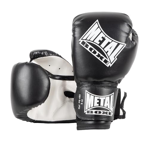 METAL BOXE Gants de Boxe Initiation Noir 10 oz