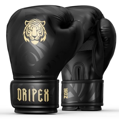 Dripex Gants de Boxe, Gants dEntraînement de Boxe PU Cuir, G