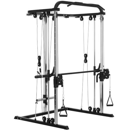 SPORTNOW Station de Musculation avec Support à Squat Structu