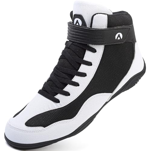 Mufanton Chaussures de Lutte pour Hommes Bottes de Boxe pour
