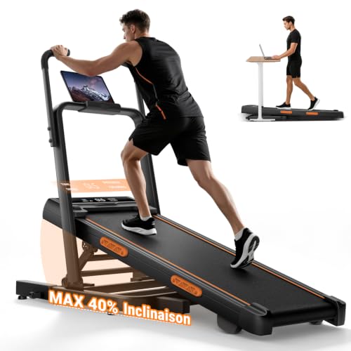 UMAY Tapis de Course Pliable Inclinable 40% Simulateur Monta