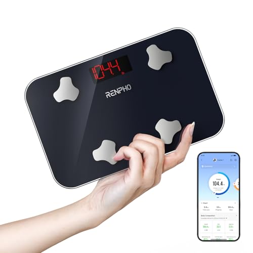 RENPHO Balance Pese Personne, Mini Balance avec Masse Graiss