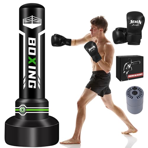 JUOIFIP 2-in-1 Sac de Boxe Adulte 180cm - Sac de Frappe Lour