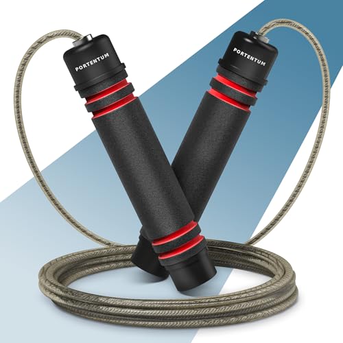 PORTENTUM Corde a sauter sport, Corde à Sauter Réglable pour