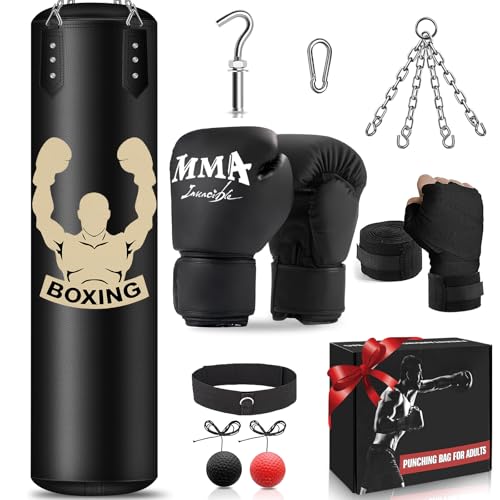 YORWHIN Sac de Frappe, Sac de Boxe Suspendu de 120cm, Équipe
