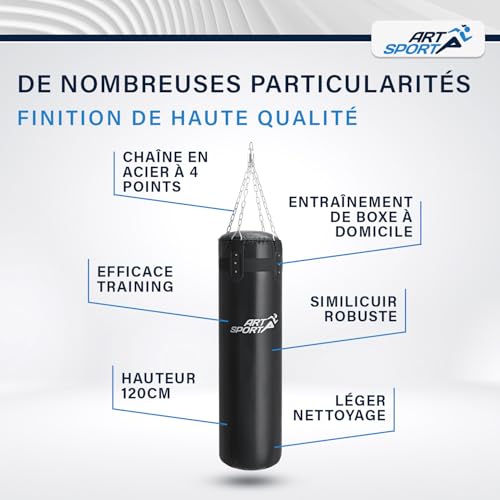 ArtSport Ensemble Punching Ball 30 kg remplis, avec chaîne e