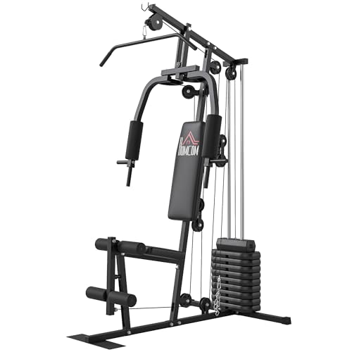 HOMCOM Station de Musculation Fitness Machine de Musculation