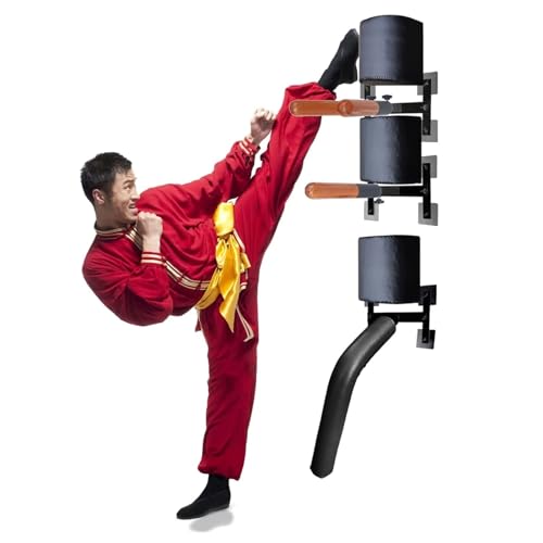 Mannequin traditionnel Wing Chun en bois - Entraîneur mural 