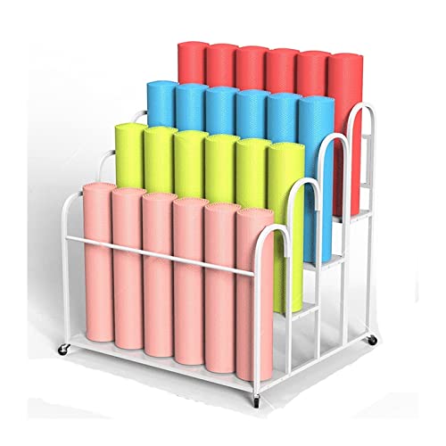 LBLFEBD Support de tapis de yoga avec roulettes, support de 