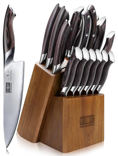 HOSHANHO Set Couteau Cuisine 16 Pièces, Ensembles de Couteau