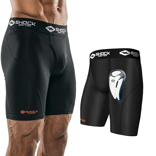 Shock Doctor 221 - Short de Compression avec Coquille de Pro