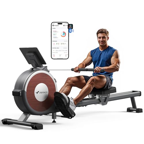 MERACH Rameur Musculation Dappartement, 16 Niveaux de Résist